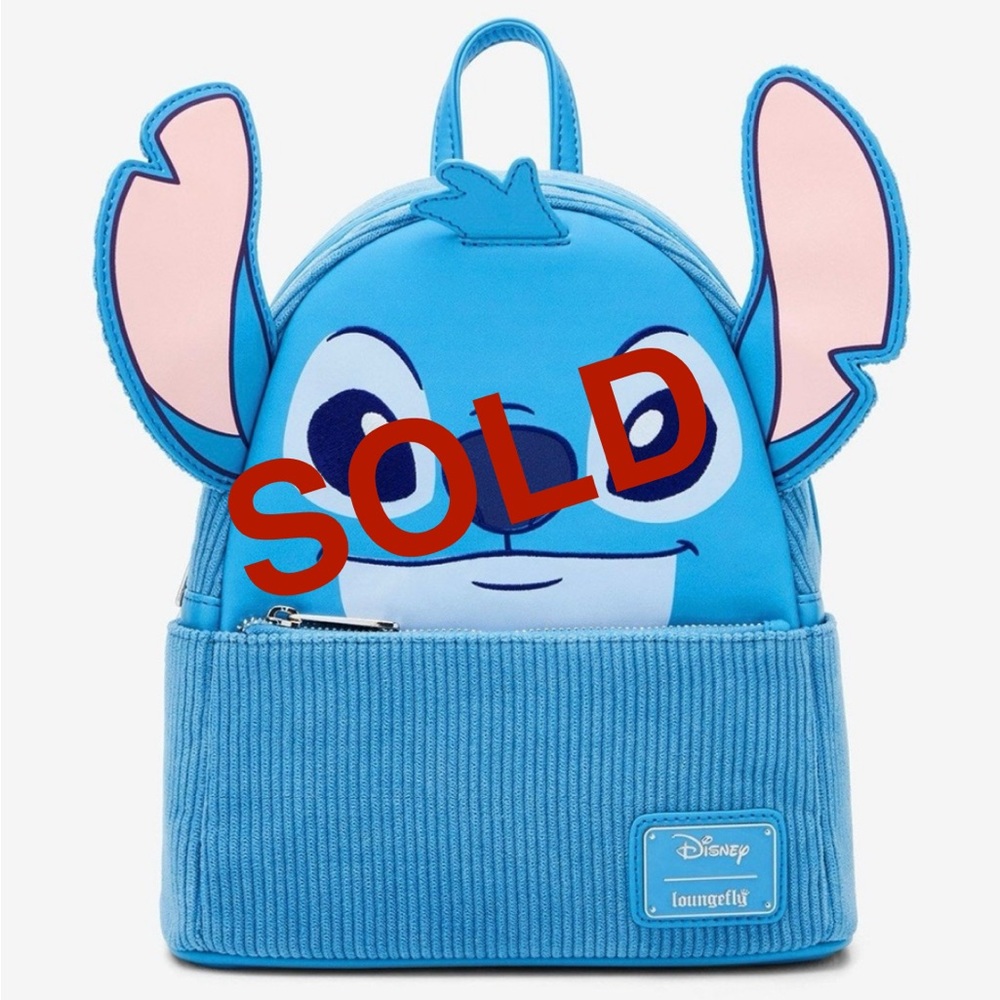 Loungefly Disney Lilo & Stitch Figural Stitch Corduroy Mini Backpack